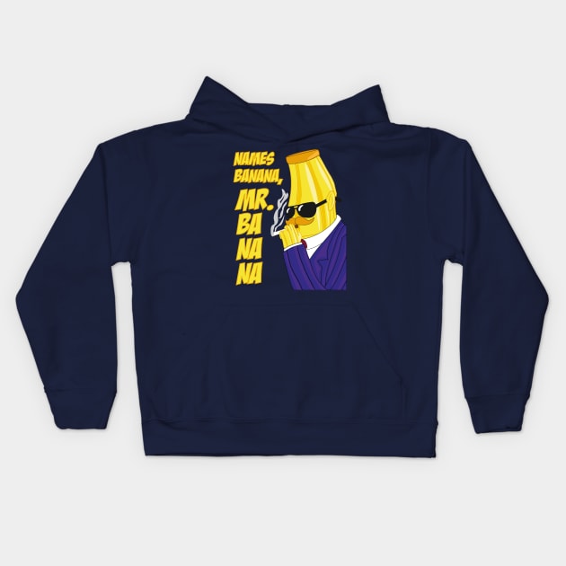 Mr. Banana Kids Hoodie by DawsonArt95